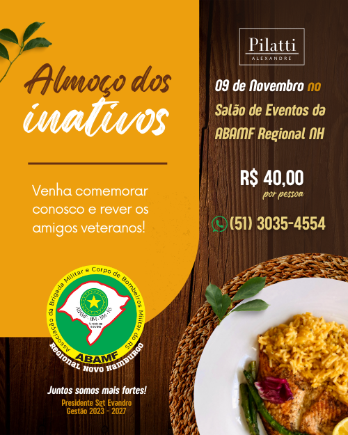 Venha comemorar conosco e rever os amigos veteranos